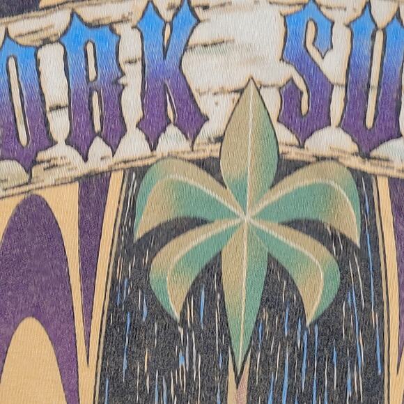 Vintage 90s Funny Work-Sucks Tank-Top Medium 19x25 Harrahs-Laughlin - Picture 14 of 16